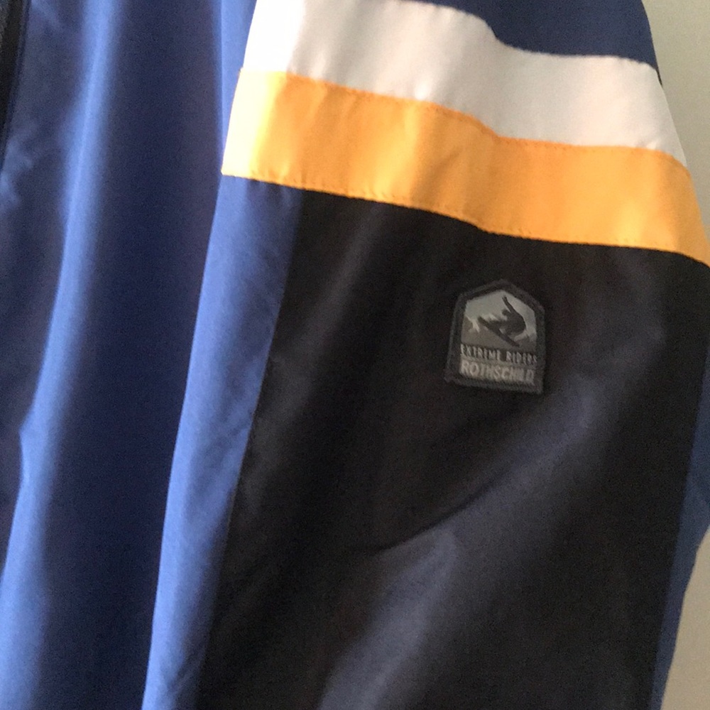 NWT Size 14-16 Boys' Rothschild Navy Blue Yellow Reversible Fall Winter Coat - Picture 9 of 12